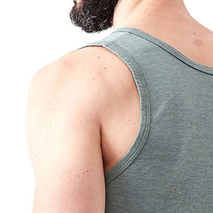 Débardeurs de sport d'été pour hommes en coton/fibre de bambou tricotés, respirants, séchage rapide, coupe ajustée, design ample, pour entraînement en extérieur, vente en gros - Product Image 5