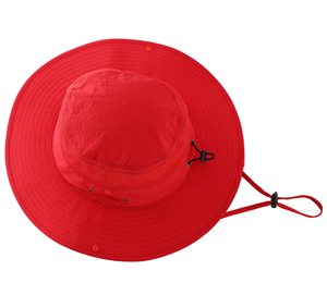 Chapeau seau avec logo brodé personnalisé pour hommes et femmes Chapeau de pêcheur de couleur unie Chapeaux de protection solaire - Product Image 4