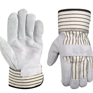 Gants de sécurité pour gréeurs canadiens Gants de travail légers en cuir de vachette fendu pour la construction et les travaux industriels - Product Image 1