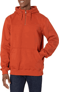 OEM Custom Wholesale 100% Cotton Fleece Baggy 1/4 Zipper Printed Cotton Pullover Three Quarter Half Zip Hoodie for Men - Product Image 5