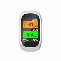 Moniteur de qualité de l'air de petite taille avec écran LCD certifié CE ROHS pour la détection des PM2, 5 et des COV Utilisation en intérieur Garantie 1 an
