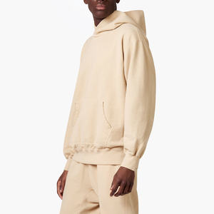 Sweat-shirt à capuche en polaire épaisse 500 GSM pour hommes avec logo imprimé personnalisé Sweat-shirt 100% coton surdimensionné pour l'hiver - Product Image 5