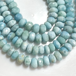 Prix usine Larimar facettes Rondelle forme perles bonne qualité perles Larimar naturelles - Product Image 3