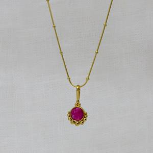 Collier affectueux avec pendentif en quartz rose et or 925 Superbe chaîne solide détaillée en argent sterling - Product Image 1