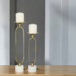 Lot de 3 bougeoirs élégants en marbre Décoration intérieure moderne pour un éclairage élégant et une ambiance sophistiquée - Product Image 5