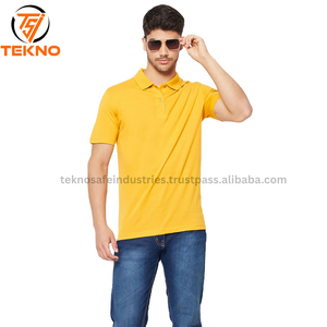 เสื้อยืดโปโลแขนสั้นสำหรับผู้ชายออกแบบได้ตามต้องการเนื้อผ้าถักผ้ายืดระบายอากาศได้ดีใส่สบาย - Product Image 5