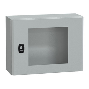 Per SCHNEIDER ELECTRIC NSYS3D3415T Contenitore per Strumenti Elettronici Montabile a Parete in Acciaio Set S3D con Porta Trasparente - Product Image 1