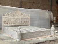 Lit de Luxe Moderne de Haute Qualité en Gros, Meuble de Chambre Royal Personnalisable, Lit Pliant avec Rangement Intégré en Bois de Mangue Massif