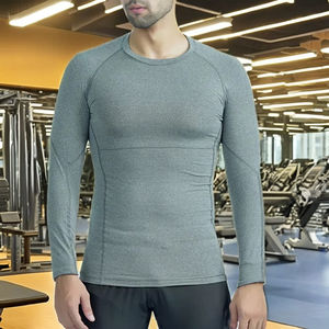 Best Selling Mens Compression Training <b>T</b> <b>Shirt</b> Quick Dry Stretch Fabric <b>Muscle</b> Support Activewear For Mens - Product Image 3
