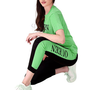 Ensemble de survêtement d'été pour femmes avec joggers Survêtement d'été en coton pour femmes pour tenue décontractée - Product Image 6