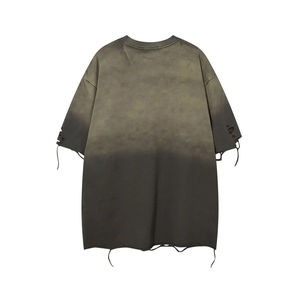 2025 nouveau meilleur Design hommes en détresse surdimensionné T-Shirt couleur unie respirant tricoté 100% coton pour une utilisation en extérieur - Product Image 6