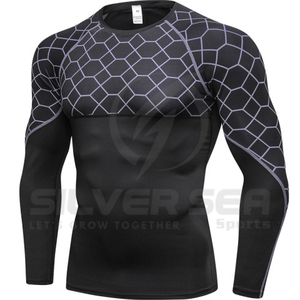 Men's Casual <b>Workout</b> BJJ MMA Compression Shirt Sublimated Breathable Quick Dry Eco-Friendly <b>Long</b> <b>Sleeves</b> Custom Logo Tank <b>Top</b> - Product Image 3