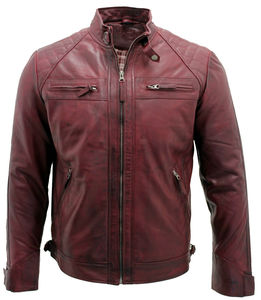 Veste en cuir à capuche personnalisée pour hommes Meilleur prix Veste en cuir de mode fabriquée au Pakistan Veste parka en matériau de qualité supérieure pour hommes - Product Image 5