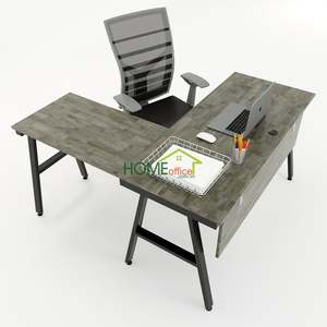 Table d'ordinateur contemporaine en forme de L AConcept 140x140, assemblage requis, mobilier de bureau moderne pour bureau, immeuble de bureaux et chambre à coucher - Product Image 3