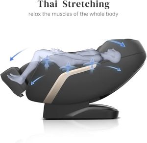 Fauteuil de massage avec commande vocale intelligente, pétrissage des pieds, réflexologie palmaire, chaleur apaisante, techniques de massage - Product Image 3