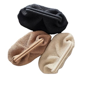 Costom แฮนด์เมดคุณภาพสูงโครเชต์ Raffia กระเป๋าคลัทช์กระเป๋าสานมือถุงฟาง - Product Image 1