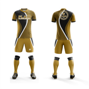 La mejor calidad, diseño personalizado, transpirable, comodidad, conjuntos de uniformes de camiseta de fútbol, servicio OEM para jóvenes, jugadores masculinos, corte automatizado - Product Image 5