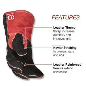 ถุงมือเชื่อมโอเอ็มสำหรับเยาวชนถุงมือเชื่อมสีฟ้าทำจากหนังวัวดีไซน์ตามสั่ง - Product Image 2