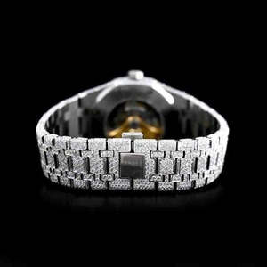 Montre mécanique analogique de luxe pour homme, marque Bus, haute qualité, clarté VVS, style Hip Hop, boîtier en acier inoxydable, diamant de laboratoire - Product Image 3