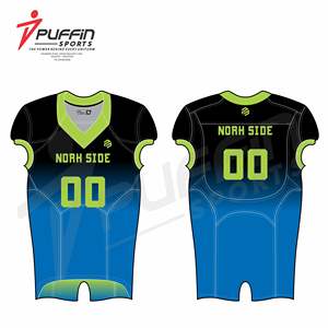 Maillot de football américain personnalisé haute performance, impression numérique, grande taille, manches courtes, impression de lettres, respirant, 100% polyester - Product Image 1