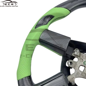 Volant en cuir perforé vert en fibre de carbone ECR Best Selling de Ever-Carbon Racing pour <span class=keywords><strong>Chrysler</strong></span> <span class=keywords><strong>300c</strong></span> - Product Image 2