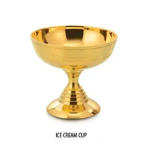 <b>Ice</b> <b>Cream</b> <b>Cup</b> Holder Premium Quality High Gold Plated <b>Ice</b> <b>Cream</b> <b>Cup</b> Holder Elegant for Home Hotel Restaurant Serving Use - Product Image 1