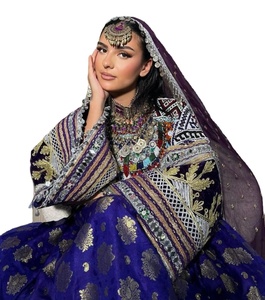 เดรสทางการของผู้หญิง afghani มีงานปักและผ้าคุณภาพสูงเหมาะสำหรับงานปาร์ตี้และกิจกรรมทางวัฒนธรรม - Product Image 1