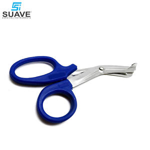 Ciseaux de traumatologie à bandage EMT à poignée bleue 5.5 Ciseaux médicaux polyvalents Instruments chirurgicaux par SUAVE INSTRUMENTS SURGICAUX - Product Image 3