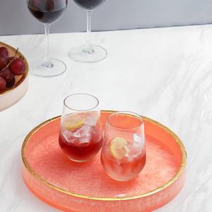 Plateau rectangulaire en résine blanche solide fait à la main plat sans danger pour les collations à salade de fruits et la décoration de table à manger - Product Image 4