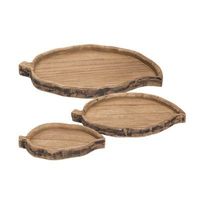 Placa de cargador de madera rústica hecha a mano para comedor y decoración de boda Base de ajuste de mesa ecológica