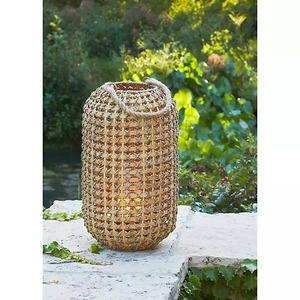 Produit de vente chaud Jute Seagrass Lanterne suspendue Bougie Lanterne Naturel À La Main Pour La Décoration De Jardin - Product Image 3