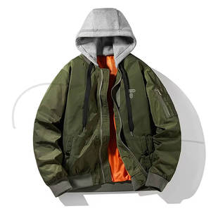 Chaqueta Bomber Impermeable y Cortavientos de Secado Rápido para Hombre, Talla Grande, con Logotipo Frontal, Ajuste Cómodo, 100% Poliéster, Hecho en Pakistán - Product Image 1