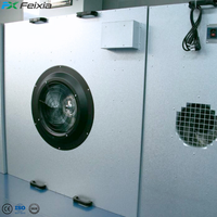 Penjernih Udara Efek Filtrasi Pemurnian Tinggi Baru 2x4 4x4 H14 dengan Unit Filter Kipas HEPA Motor EC untuk Penggunaan Laboratorium Kebisingan Rendah