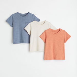 เสื้อยืดลำลองผ้านิ่มแขนสั้นผ้าคอตตอน100พิมพ์โลโก้ได้ตามต้องการสำหรับเด็กผู้ชายเด็กผู้หญิง - Product Image 2