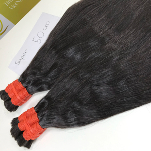 100% Russian Virgin Remy Human <b>Hair</b> Extensions Bulk Handtied Weft Thick End Double Drawn No Mix <b>Synthetic</b> Waves Natural Wave - Product Image 1