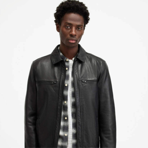 <b>Long</b> Sleeve High Quality Zipper Front Logo Windproof <b>Men's</b> Leather <b>Jacket</b> Casual Wear Best Selling Lightweight OEM Service - Product Image 4