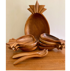 Tazón de fruta de forma redonda de madera natural para utensilios de cocina de mesa, ensaladera, hogar y hoteles, cuencos para servir comida, producto superior - Product Image 1