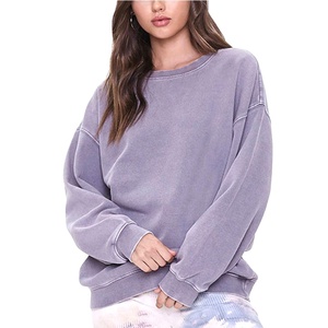 Sudadera Oversize con Cuello Redondo para Mujer, Ropa de Manga Larga, Sudadera de Algodón y Felpa - Product Image 2