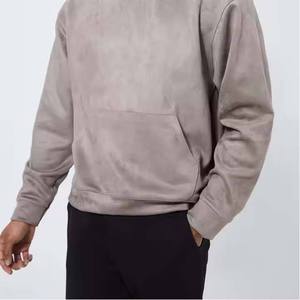 Sweat-shirts à capuche pour hommes grande taille, délavés à l'acide, délavés au soleil, délavés, épaules tombantes, unis, 100% coton, molleton respirant, hiver - Product Image 4