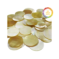Pièces de coquille Capiz rondes naturelles polies d'approvisionnement d'usine pour l'éclairage de l'artisanat, des lampes, des bougeoirs et de la décoration intérieure de luxe