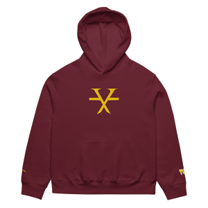 Felpa con cappuccio oversize da uomo T6X con Logo giallo ricamato - Product Image 1