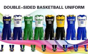 Conjunto de Uniforme de Baloncesto Reversible Personalizado 2024, Transpirable, Antibacterial, Protección UV, Secado Rápido, Tallas Grandes, Personalizado para Equipo - Product Image 2