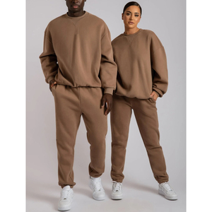 100% haute qualité mode nouveau décontracté hommes ensemble survêtement solide survêtement col rond survêtement ensemble Jogging survêtements ensembles de sport - Product Image 3