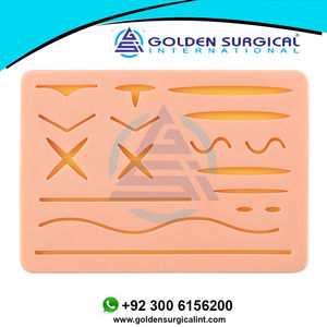 Herramientas para la práctica de la sutura Kit de piel del estudiante con almohadilla de entrenamiento de sutura de silicona 12 PCS Suturas - Product Image 5