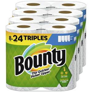 Wholesale Expoter Bounty toilet <b>paper</b> 8 big <b>rolls</b> family size - Product Image 1