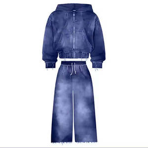 ชุดวอร์มกางเกงวอร์มขาบานสำหรับผู้ชายพิมพ์ลายพัฟผ้าฝ้าย100% น้ำหนักเบาระบายอากาศได้ดีขนาดพลัสไซส์ - Product Image 3