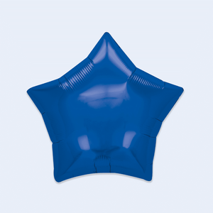 Palloncini in Foil a Forma di Stella Blu Scuro per Feste, 19 Pollici, Confezione da 12 Pezzi - Product Image 1