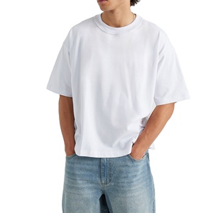 T-shirt personnalisé OEM 220 g/m² T-shirt surdimensionné de haute qualité pour hommes T-shirt personnalisé lourd 100% coton surdimensionné pour hommes - Product Image 1