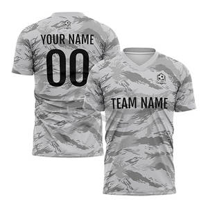 เสื้อฟุตบอลออกแบบได้เองเสื้อยืดโพลีเอสเตอร์ใหม่สำหรับผู้ใหญ่เสื้อผ้าแข่งขันฟุตบอลออกแบบได้สีโลโก้สโมสร - Product Image 1