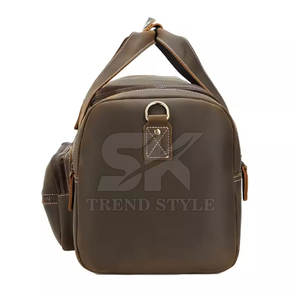 Minimalist <b>Leather</b> Duffle <b>Bag</b> with Smooth Finish and Timeless Appeal Handcrafted <b>Leather</b> <b>Travel</b> <b>Bag</b> - Product Image 5